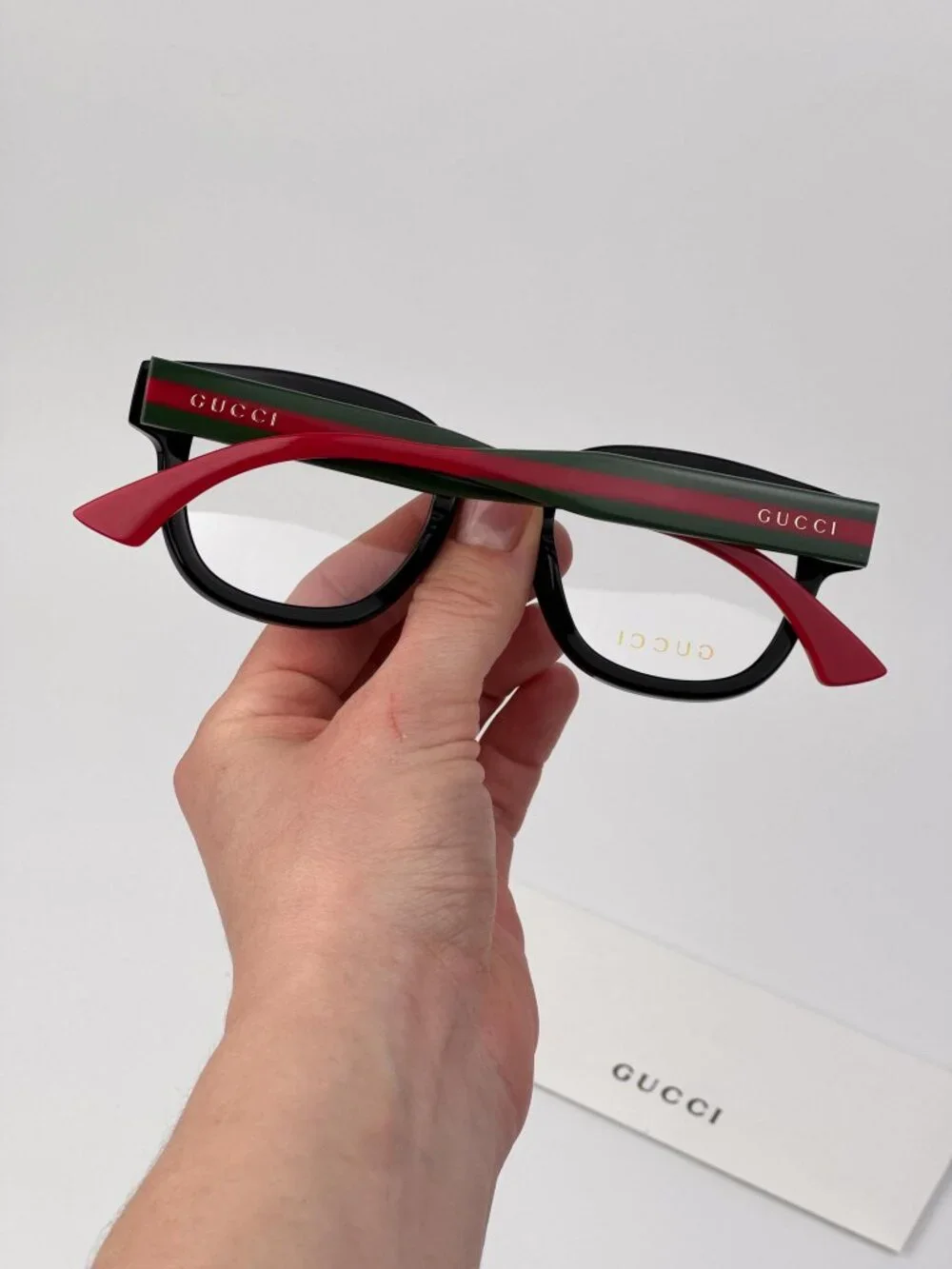 Gucci Men’s Eyeglasses | Black Green Square Frame | GG1992O 001 | NEW AUTHENTIC